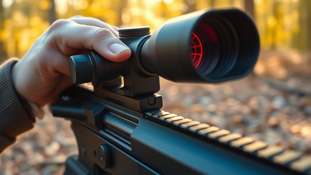 adjusting red dot sight