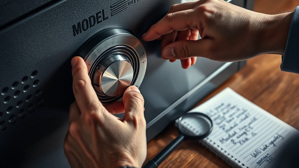 identify safe model and lock