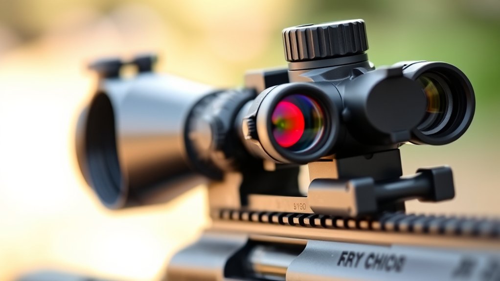 magnifier placement relative to red dot
