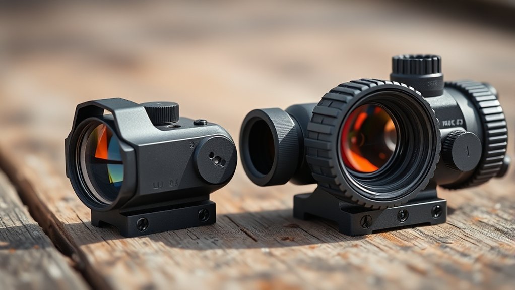 open vs tube red dot