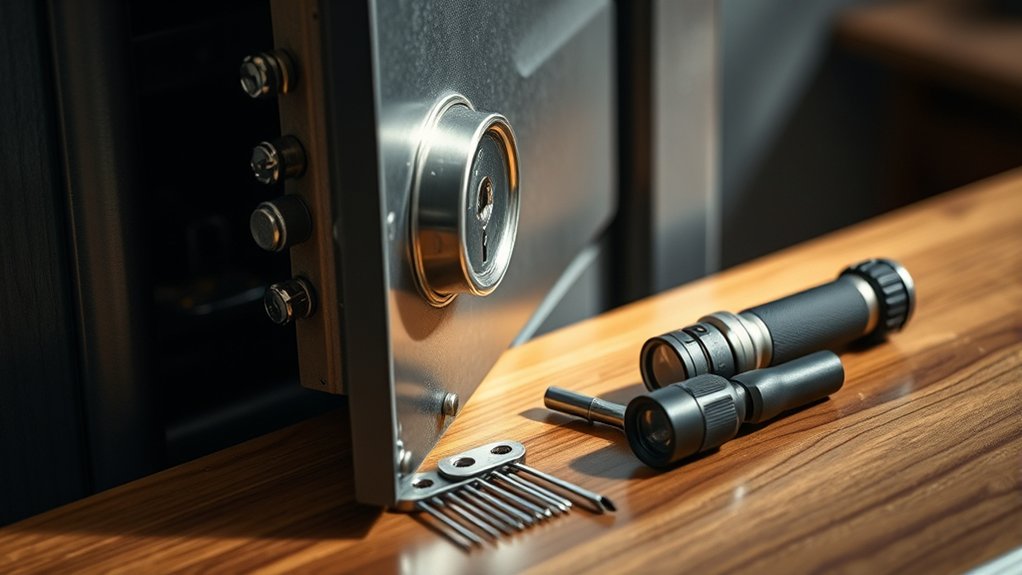 opening keyed safes manually