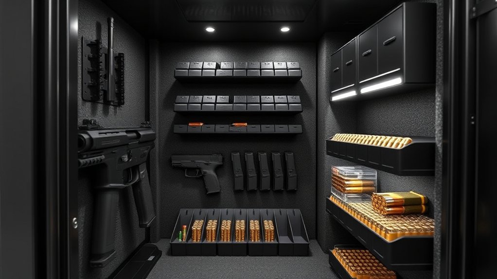 organized magazine and ammo storage