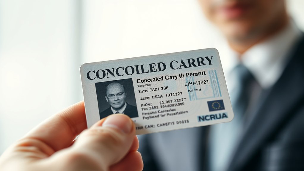 permit card confirms legal carry