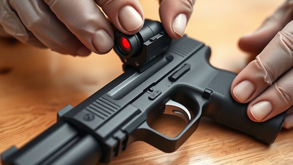 pistol red dot installation