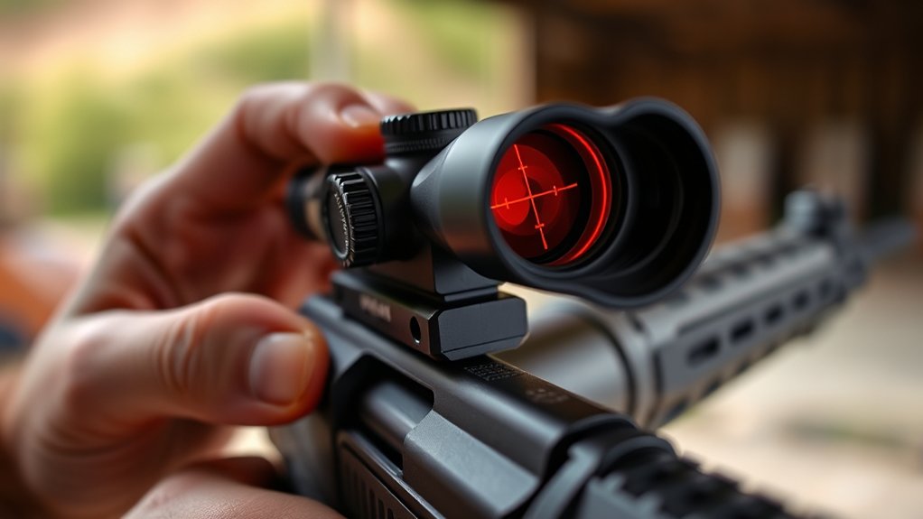 red illuminated reticle accuracy