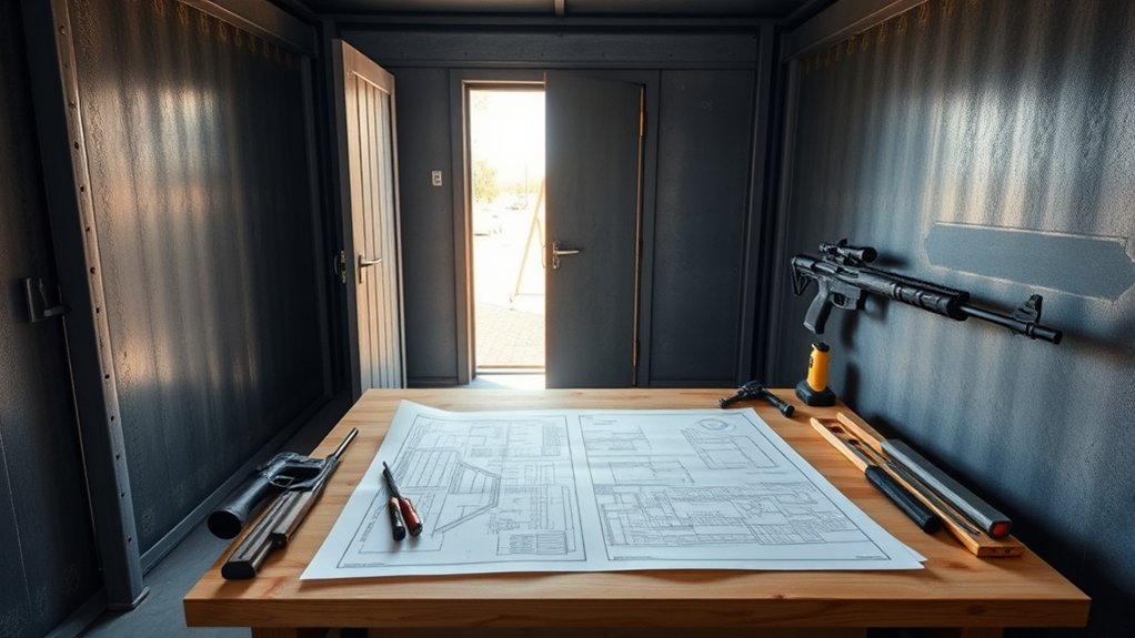 secure firearm storage room