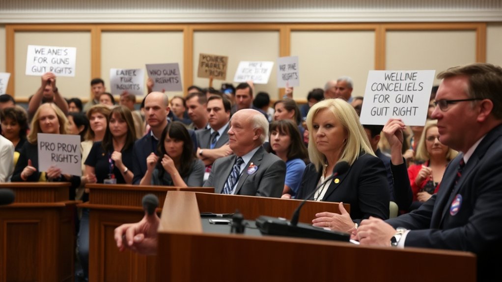 support and oppose gun rights