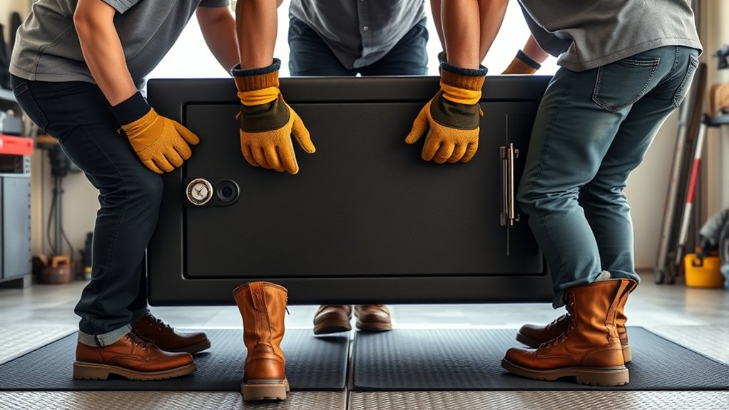 team lift with safety measures