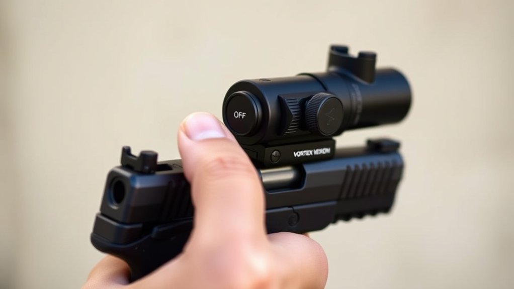 verify red dot off