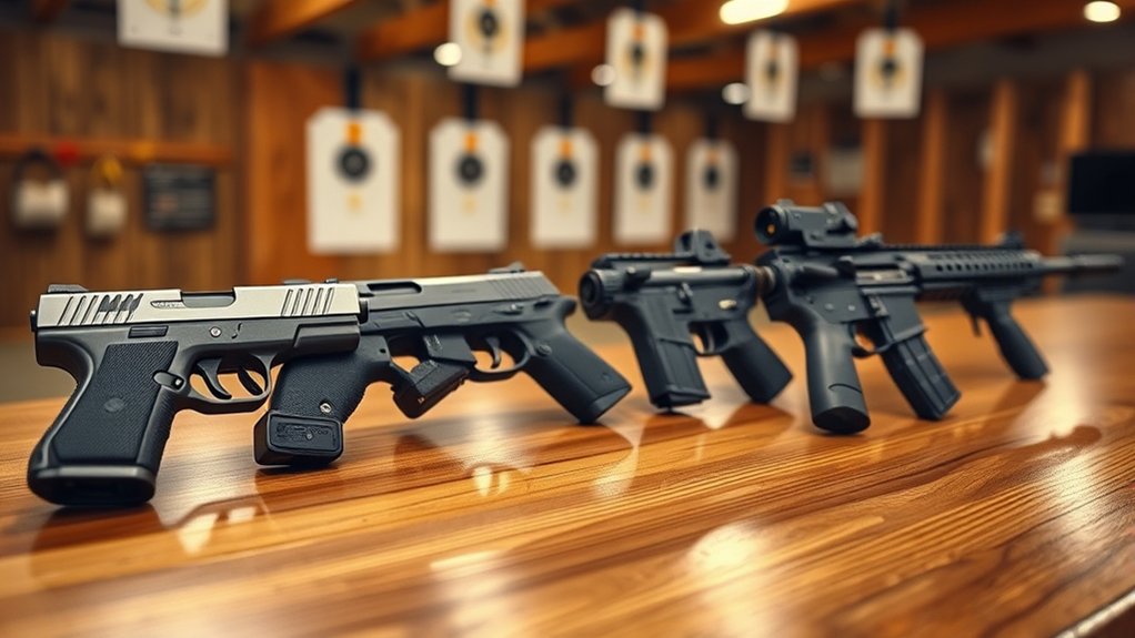 types of rental firearms